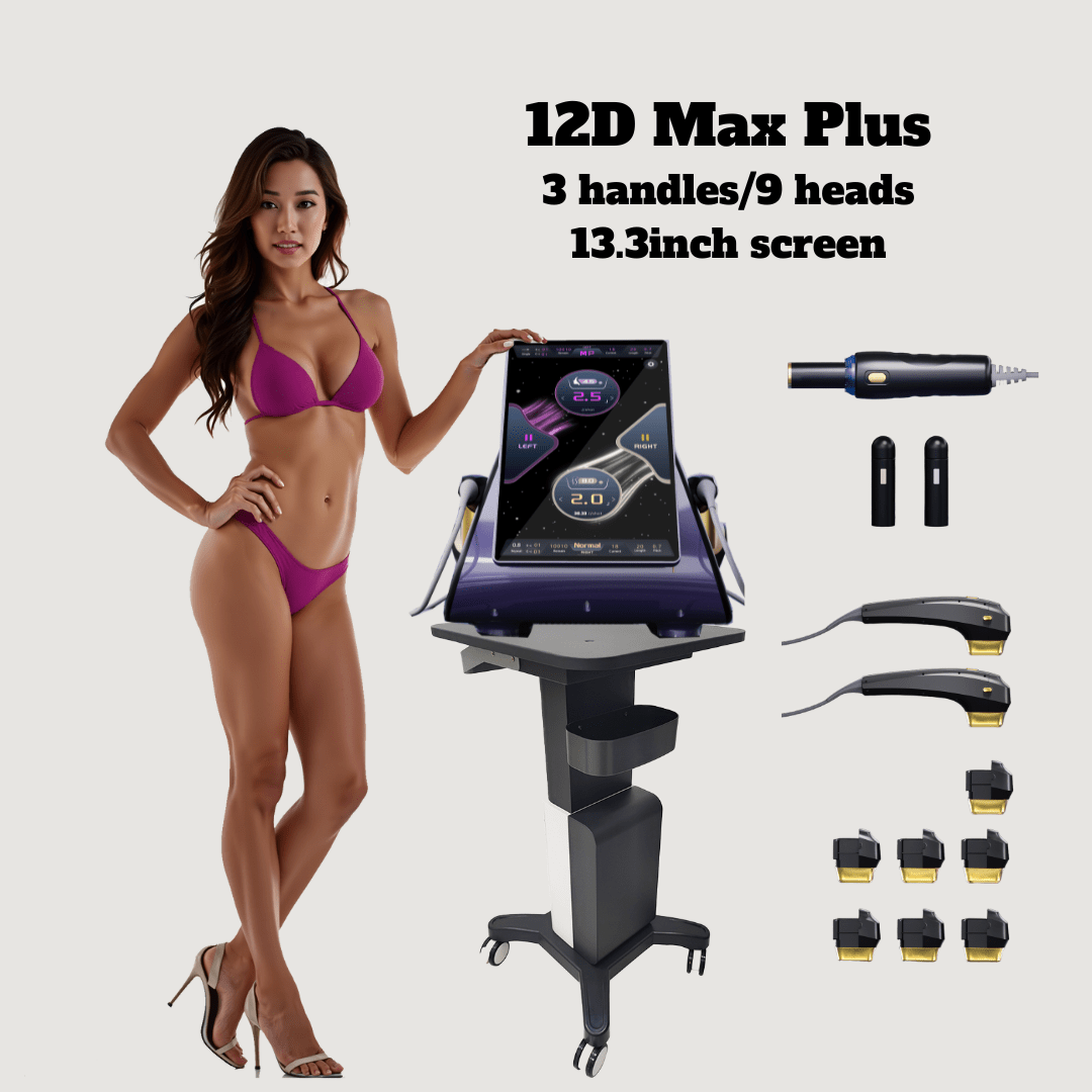 12D MAX PLUS body cavitation handpiece for fat reduction and body contouring