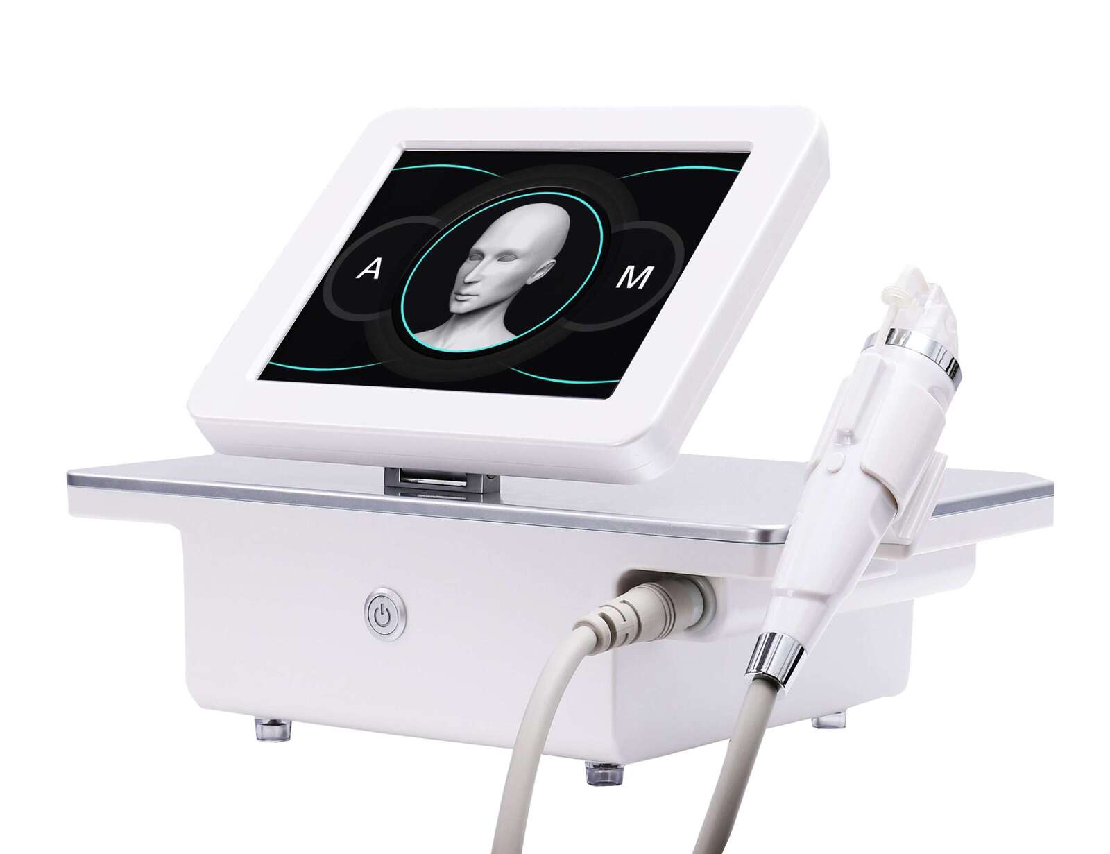 RF microneedling machine touchscreen control panel for customized treatments
