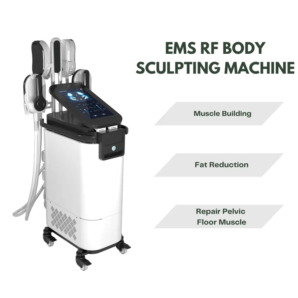 4 handles Neo Sculptor slimming machine for RF HIFEM body sculpting in clinics and spas
