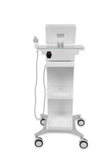 Professional RF microneedling machine for dermatology clinic and medical spa use complete back view
